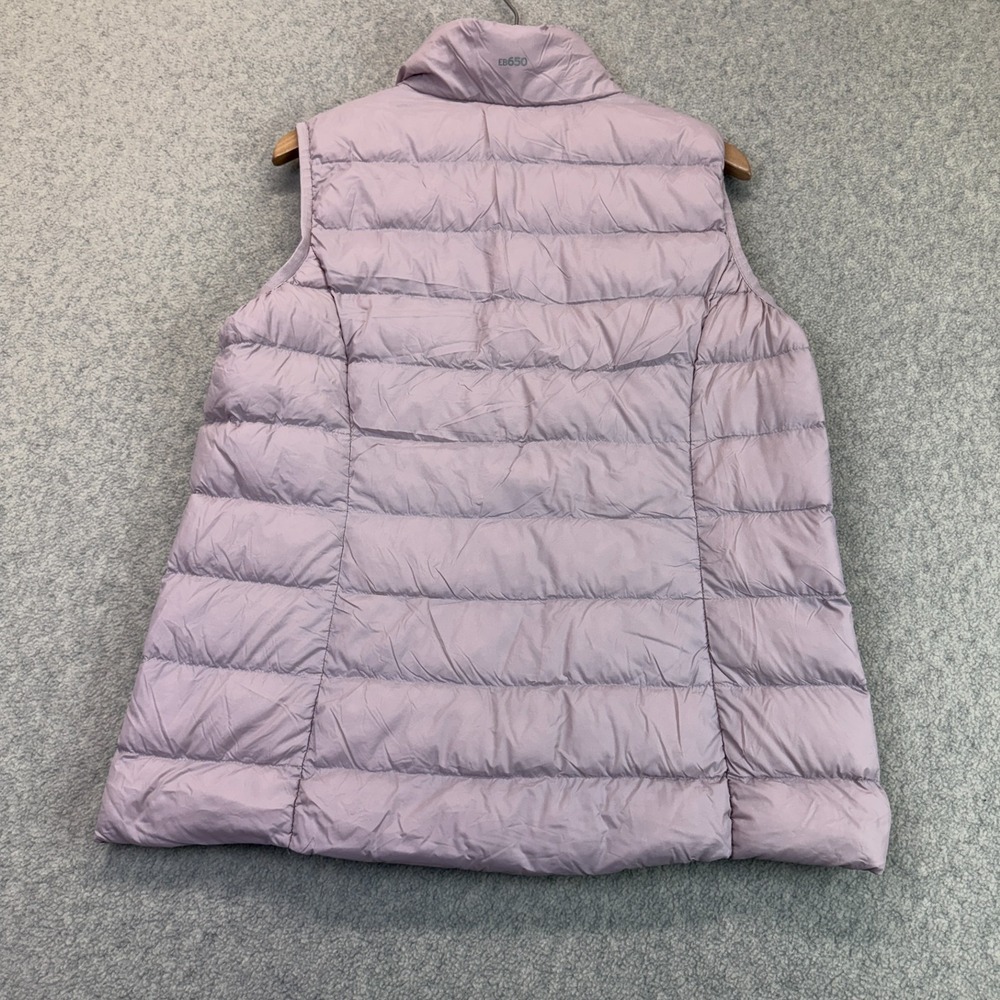 Eddie Bauer Womens EB650 Down Fill Puffer Vest Light Purple Full Zip Pockets L - Picture 4 of 7